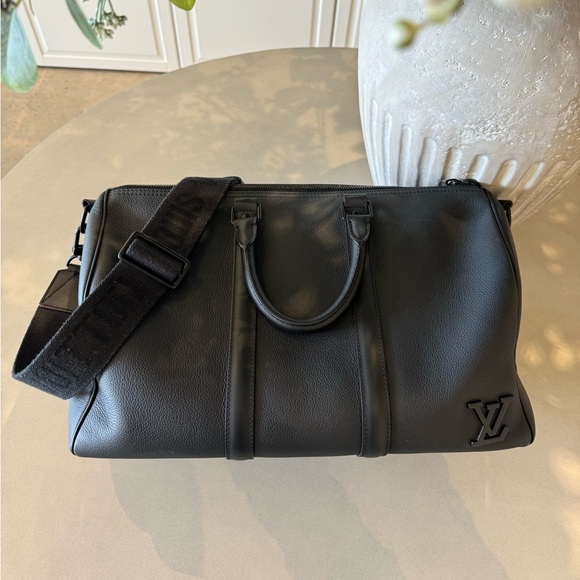 Louis Vuitton Aerogram Keepall Bandouliere Bag Leather 40 - Picture 1 of 13